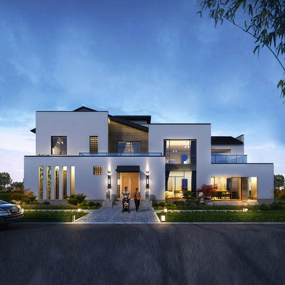 徽派新中式别墅设计图纸农村自建房款式