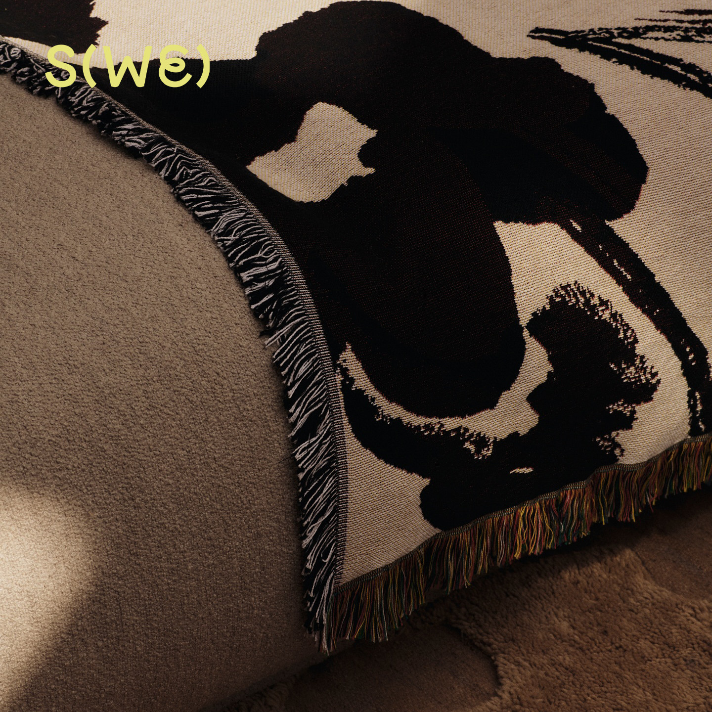 25秋季新品 Fermliving Cilla TapestryBlanket 毛毯 棉 花卉图案 - 实物图