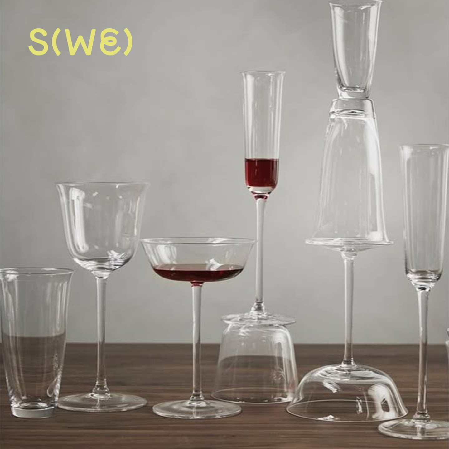 比利时Serax Ann Demeulemeester 高脚杯红酒杯香槟杯水杯透明杯,餐饮具,葡萄酒/红酒杯,淘宝优惠券,粉丝福利购,淘宝优惠卷