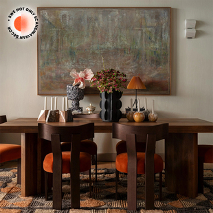 French Dining Dusty Table 實木餐桌長桌雕塑感餐廳 Deco 西班牙