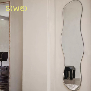 全身镜浴室 丹麦Fermliving新款 穿衣镜 湖泊镜 落地镜 Pond