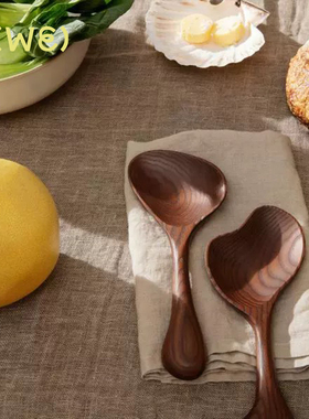 丹麦Fermliving Os Salad Servers 沙拉勺 西餐勺 餐厅用餐 木勺