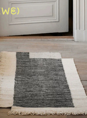 fermliving丹麦Counter Runner几何羊毛地毯 卧室客厅衣帽间软装