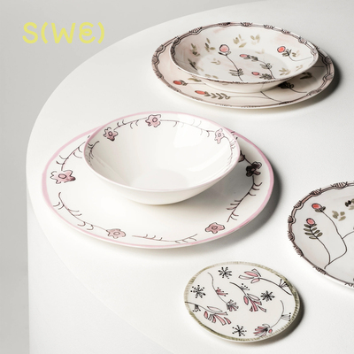 SeraxMarni联名玫瑰花餐具套装