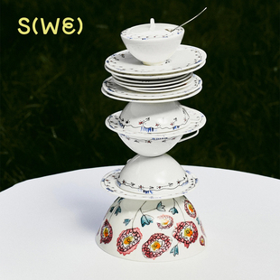 比利时Serax Marni联名款银莲花系列咖啡杯碟盘碗套装茶杯陶瓷