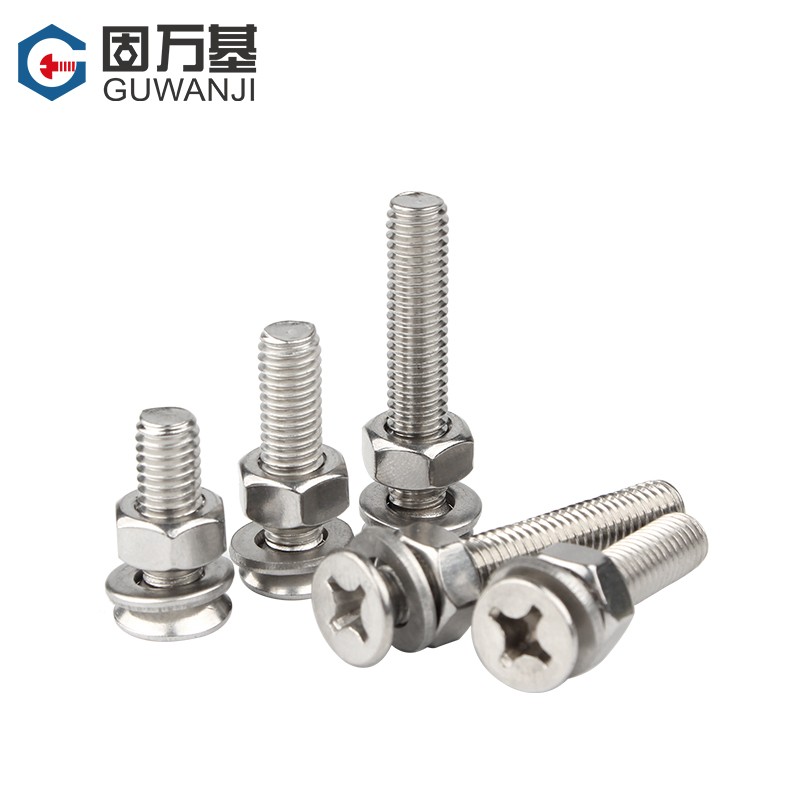 304不锈钢e十字平头螺丝钉螺母套装大全沉头组合螺栓M2/M2.5M3M4M