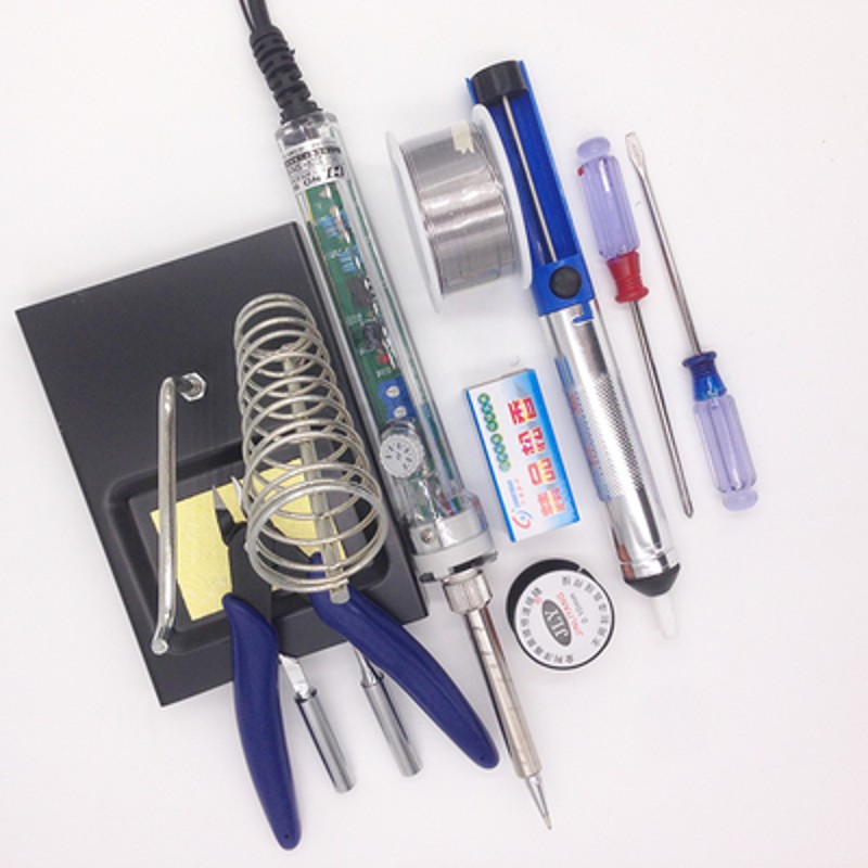 包邮 正品黄花907 可调温电烙铁 内热式烙铁套装 焊接工具套装60W