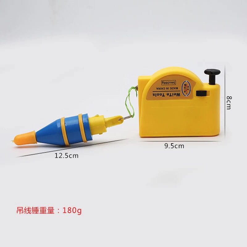 20米自动墨斗木工划线器送2瓶墨汁自动收线老式手摇卷线棉线墨盒