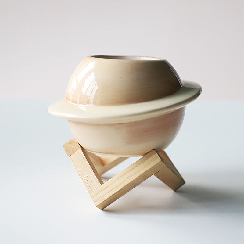 创意星球小花盆陶瓷盆仙人掌多肉客厅桌面简约原创个性2021新款,搬运/仓储/物流设备,机械式停车设备（立体停车库）,淘宝优惠券,粉丝福利购,淘宝优惠卷