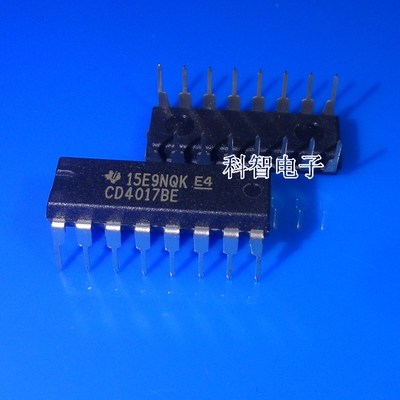 一只也可直拍CD4017BE HCF4017BE 十进制计数器 直插DIP16
