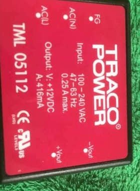 库存TRACO POWER TML05112 AC-DC电源
