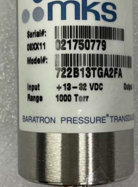 MKS真空计722B13TGA2FA，全新未拆封，测量范围0