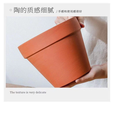 单个装  红陶多肉小花盆特大号粗陶简约陶土陶瓷泥瓦盆透气盆特价