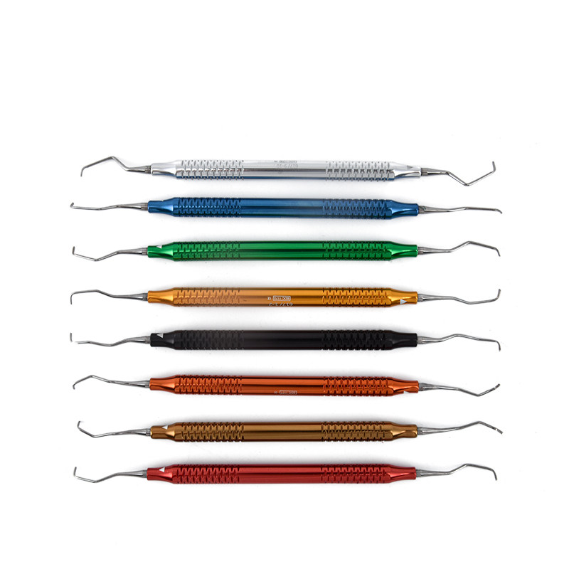 牙医仕彩虹刮治器牙科匙形牙周洁治龈上龈下齿科器械铝合金柄轻巧,医疗器械,齿科器械,淘宝优惠券,粉丝福利购,淘宝优惠卷