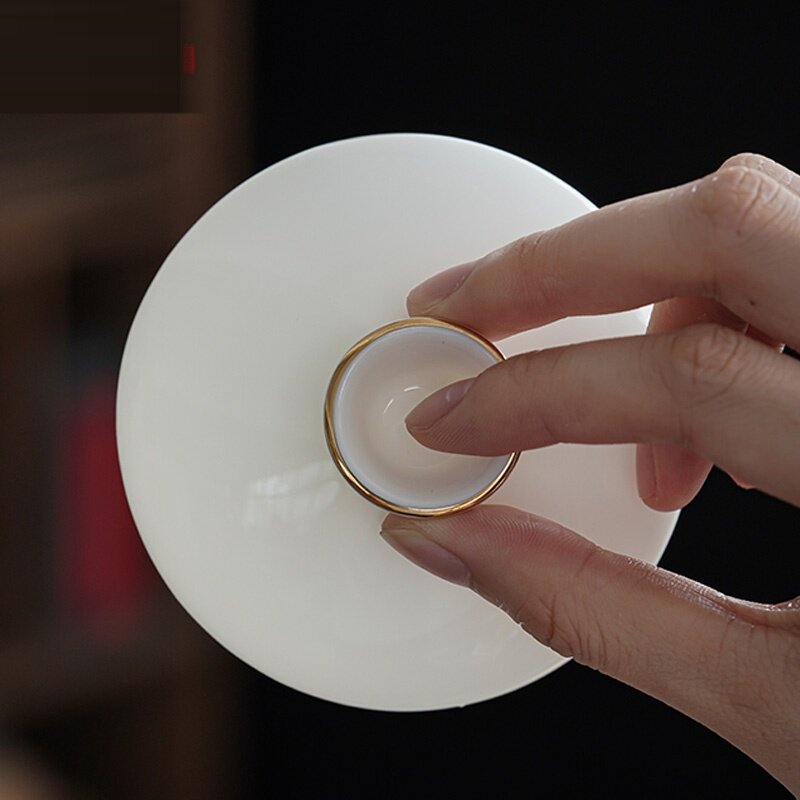 羊脂玉盖碗盖子茶具配件白瓷描金盖碗单盖子三才茶杯盖子配盖陶瓷,餐饮具,茶道/零配,淘宝优惠券,粉丝福利购,淘宝优惠卷
