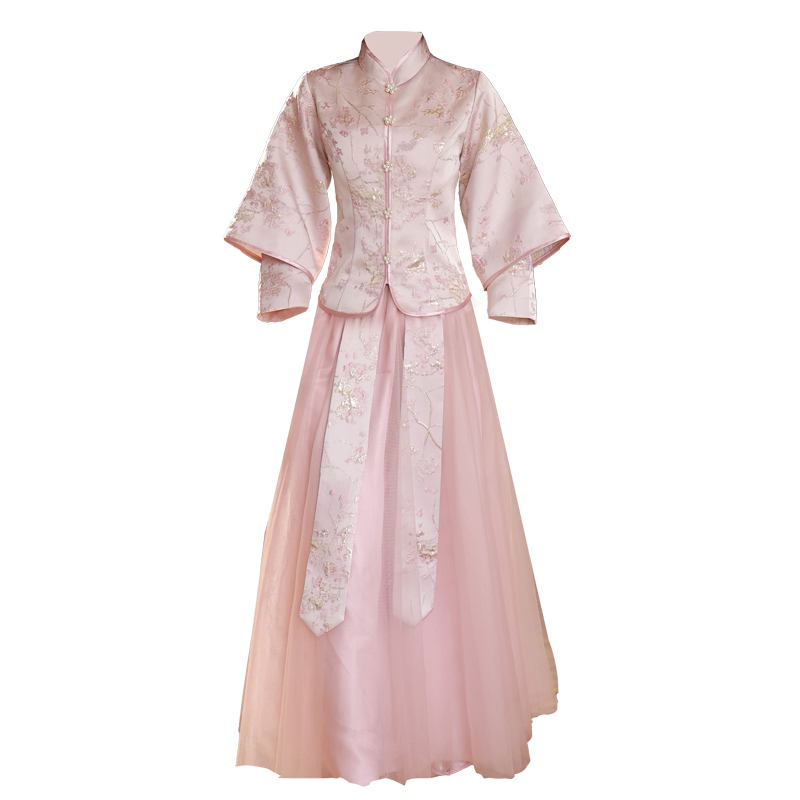 新中式伴娘服女2026新款夏季粉色姐妹裙婚礼服显瘦秀禾汉服伴娘团