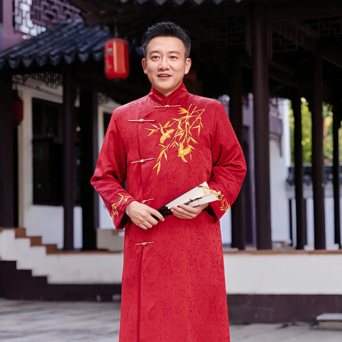 新中式唐装爷爷过大寿2026新款