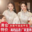 姐妹裙婚礼服小个子显瘦高级感伴娘裙旗袍 新款 中式 伴娘服2025冬装