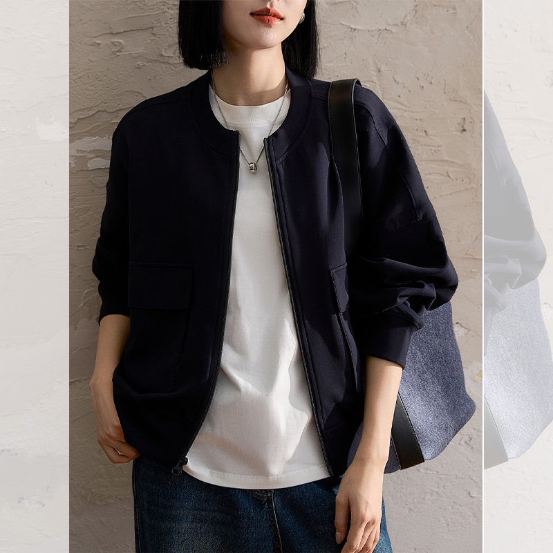 设计感小众棒球服女秋冬新款宽松显瘦短款夹克气质小个子工装外套