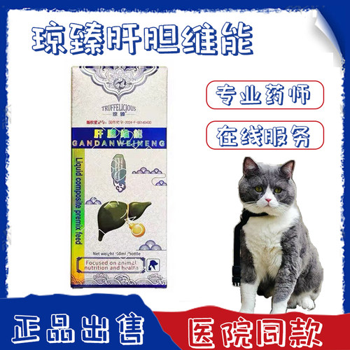 琼臻肝胆维能口服液60ml/瓶犬猫通用保肝护胆口服液宠物营养补充