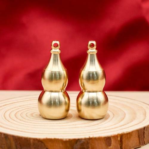 小号八卦铜葫芦五帝钱挂件纯铜开口空心葫芦福禄安康家用中式摆