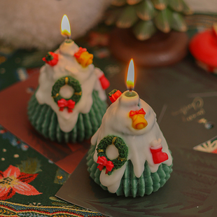 创意可爱平安夜礼物盒圣诞香薰蜡烛学生送女生圣诞节 圣诞树礼