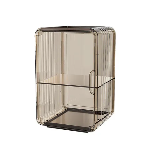 置物架积木防尘小摆件盲盒透明手办盒泡泡玛特模型公仔收纳展示柜