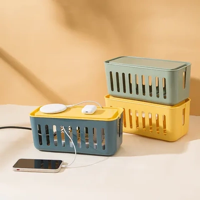 收纳盒收纳手机塑料桌面生活用品插座数据线制品多功能路由器大号