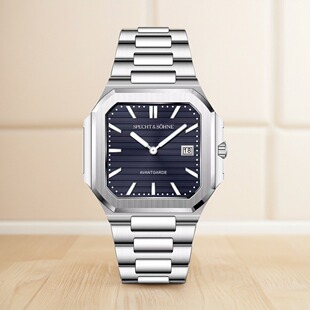 2025新款长方形鹦鹉螺手表男士经典夜光超薄精钢316L石英机芯腕表