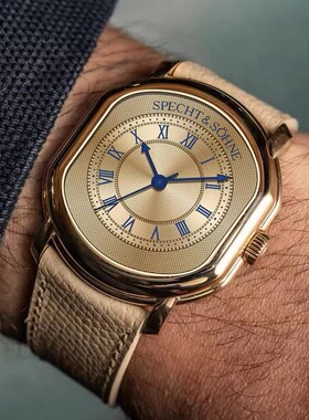 specht&sohne双面椭圆形表壳VH31扫秒机芯经典奢华腕表35mm中古表
