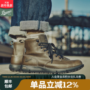 Danner丹纳防水工装 马丁炭灰色中帮户外靴logger917