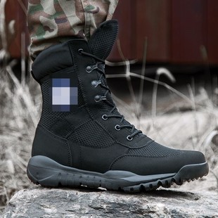 女作战高帮鞋快速反应c夏季训靴男qb保安维和作战靴轻便安检
