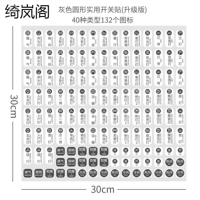 配电箱开关标识贴闸标签电源开关字贴纸总开关贴空气开关电表箱
