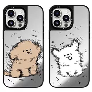 CASETi甩水线条小狗16Pro适用iPhone15ProMax苹果14Pro可爱卡通情侣闺蜜fy磁吸13明星定制手机壳12防摔11硬壳