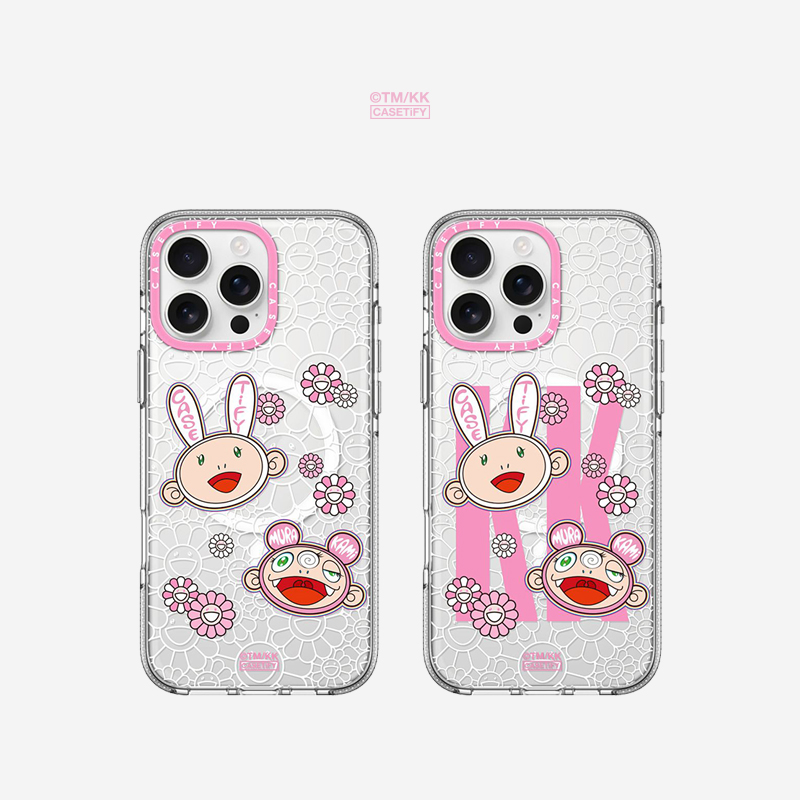 村上隆 x CASETiFY 联名 KAIKAI AND KIKI 限定版粉色镜头框 适用