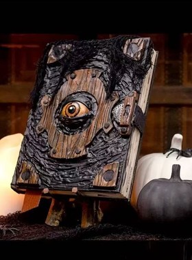 跨境万圣节装饰品龙眼恐怖书摆件万圣节客厅卧室家居装饰礼品