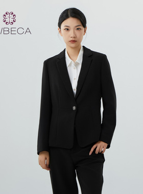 TRIBECA翠贝卡秋新款商场同款通勤黑色显瘦长袖西服