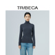 深灰修身 TRIBECA翠贝卡2025秋新款 商场同款 高领针织打底毛衣女