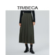 百褶高腰气质a字中长款 TRIBECA翠贝卡2025秋新款 商场同款 半身裙女