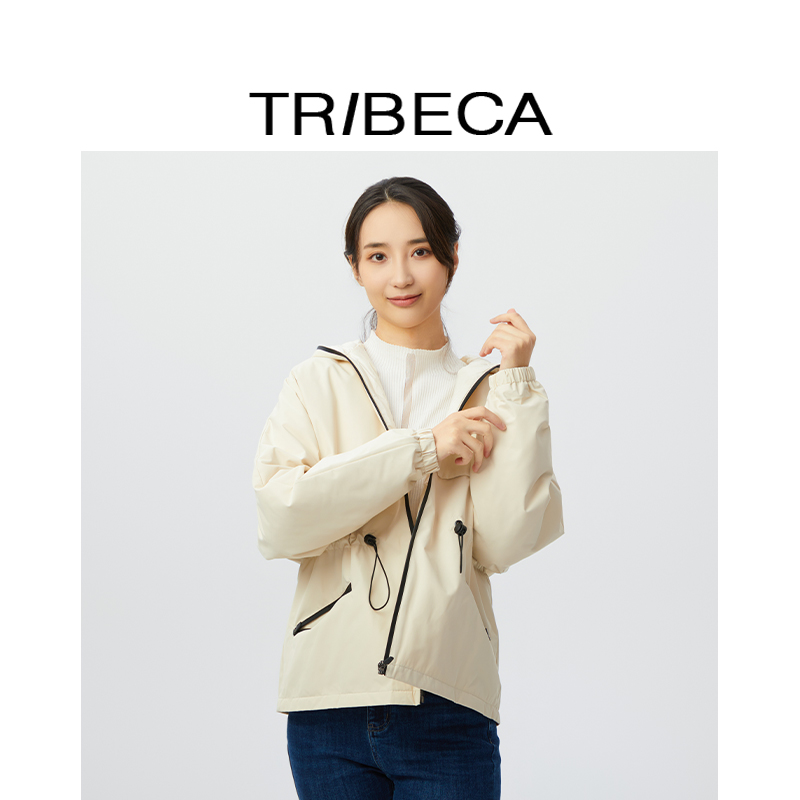 翠贝卡简约连帽羽绒服