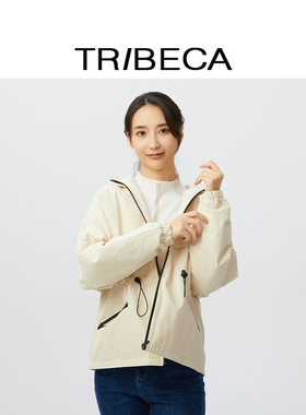 TRIBECA翠贝卡2025冬商场同款宽松收腰连帽保暖休闲羽绒服女外套