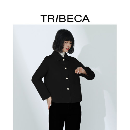 翠贝卡短款毛呢外套女