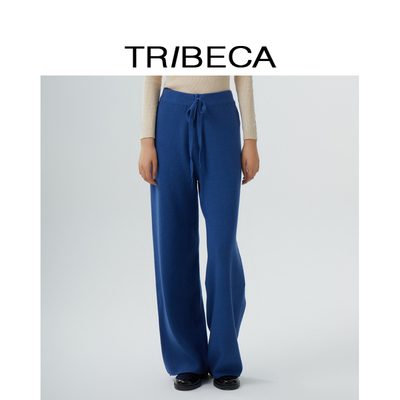 翠贝卡休闲复古阔腿裤