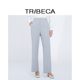 翠贝卡2024秋新款 商场同款 浅灰修身 TRIBECA 职场通勤高腰显瘦长裤