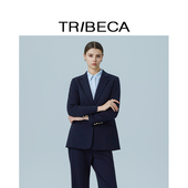 TRIBECA翠贝卡2025秋新款 商场同款 通勤职业藏兰女百搭气质西服