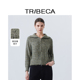 TRIBECA翠贝卡2025秋新款 毛边针织衫 商场同款 翻领休闲简约长袖