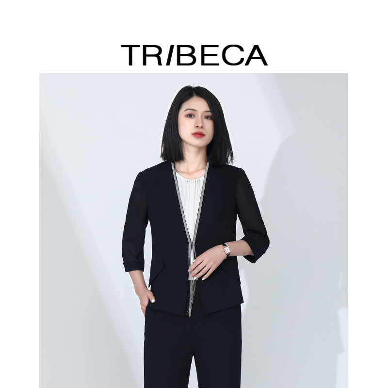 TRIBECA翠貝卡通勤七分袖小西裝