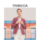 复古玫瑰红职场西服外套收腰西装 TRIBECA 翠贝卡2024秋新款 女