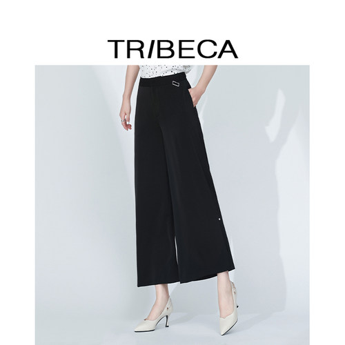 TRIBECA翠贝卡九分裤雪纺阔腿裤