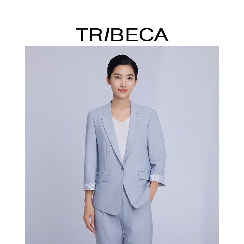 翠贝卡2025年春季通勤西服外套